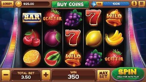 Hình ảnh sau đây là một trong những giao diện thường gặp nhất của Slot Game: