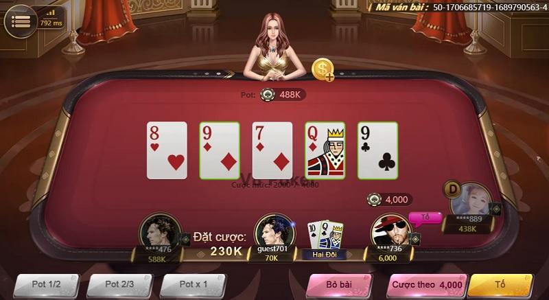 Các bước chơi game Texas poker Việt Nam